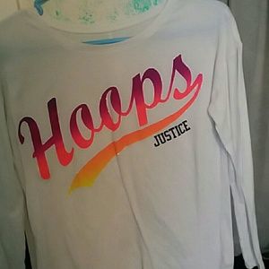 Justice long sleeve "Hoops" shirt